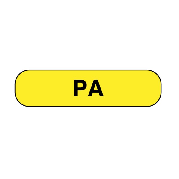 Nevs Information Labels - Pa 5/16" x 1-1/4" Yellow w/Black X-2702 - main